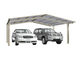 Ximax Aluminium Carport Linea Typ 60 M-Ausführung Edelstahl-Look