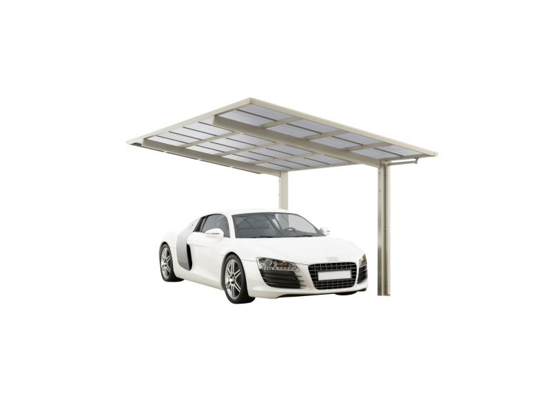Ximax Aluminium Carport Linea Typ 60 Sonderlänge Edelstahl-Look