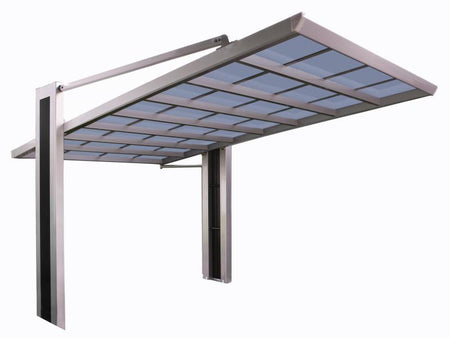 Ximax Aluminium Carport My-Port Typ 2450 Typ 60 Sonderhöhe Edelstahl-Look