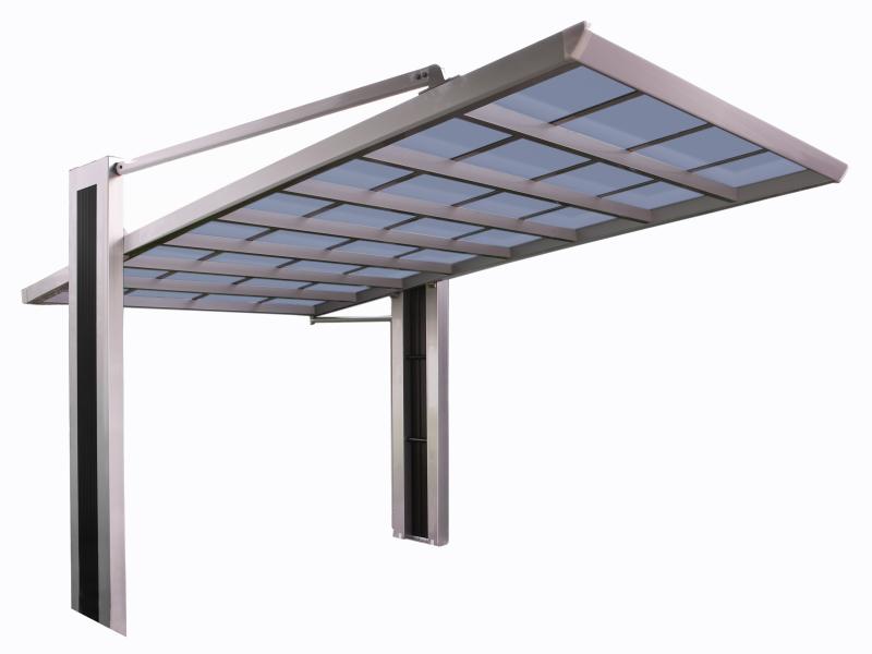Ximax Aluminium Carport My-Port Typ 2850 Typ 150 Sonderhöhe Edelstahl-Look