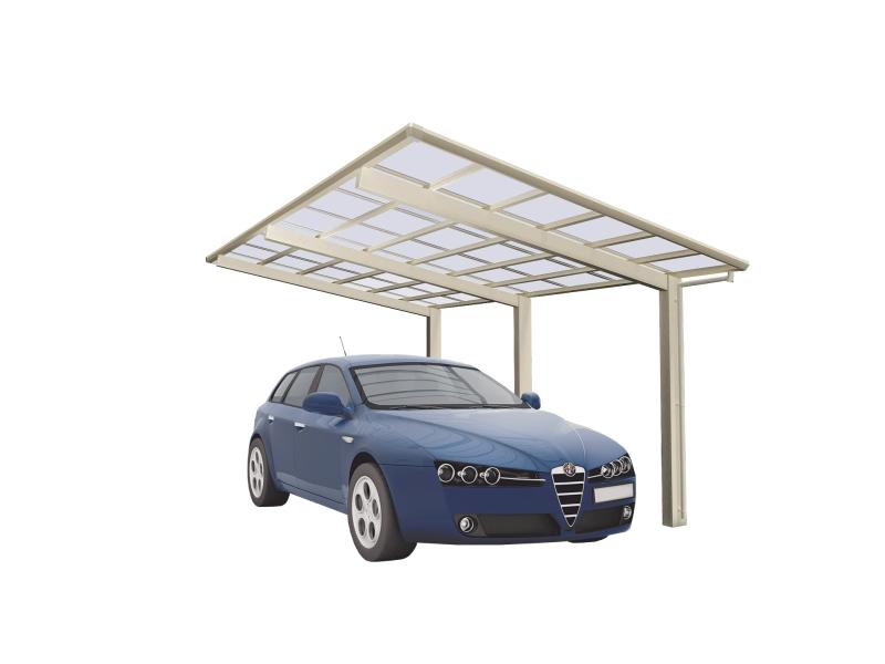 Ximax Aluminium Carport Portoforte Typ 110 Sonderlänge Edelstahl-Look