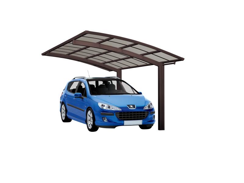 Ximax Aluminium Carport Portoforte Typ 60 Sonderlänge Mattbraun