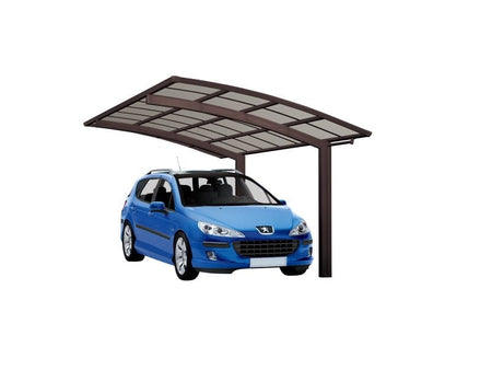 Ximax Aluminium Carport Portoforte Typ 60 Sonderbreite XL Mattbraun