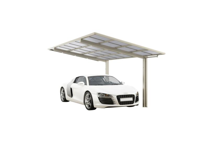 Ximax Aluminium Carport Portoforte Typ 60 Sonderbreite XL Edelstahl-Look