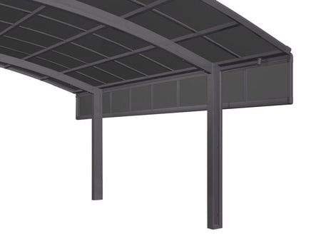 Ximax Carport Zubehör Seitenwand Höhe 100 cm - 2 Module Schwarz