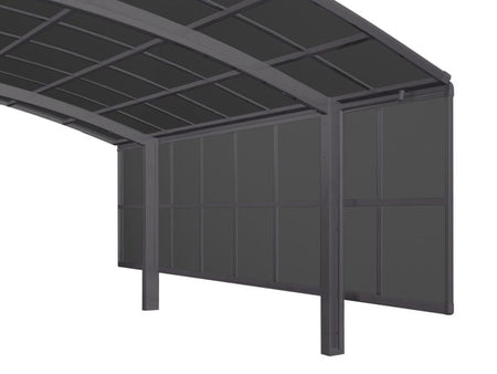 Ximax Carport Zubehör Seitenwand Höhe 150 cm - 2 Module Schwarz